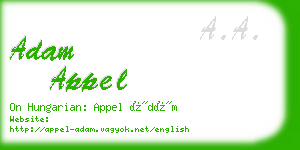 adam appel business card